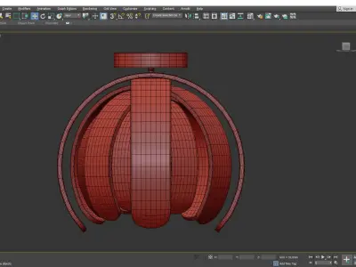 Carlo Nason Hand Blown Glass Sculptural Chandelier Low-poly 3D model