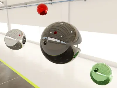 HDRI - Industrial Hangar Hall Interior 6 Texture