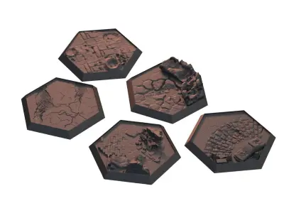 Hex Bases  Urban Warfare 3D print model