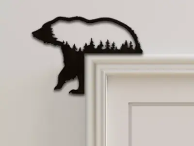Bear Door Corner Decor 3D print model