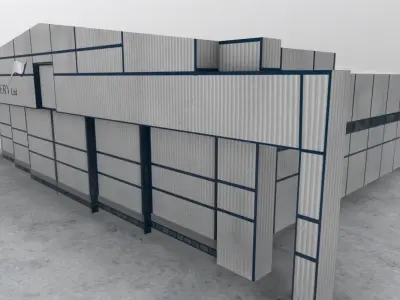 EGCC Hangar 4 Low-poly 3D model