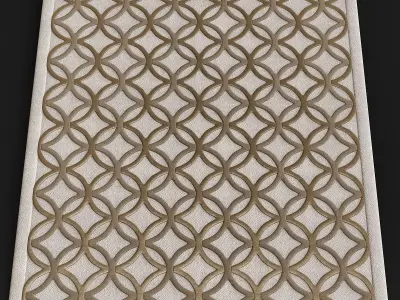 Light beige CC tapis modern rugs 3d model Low-poly 3D model