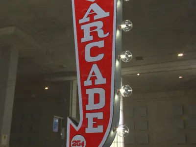 Vintage Arcade Games Marquee Low-poly 3D model