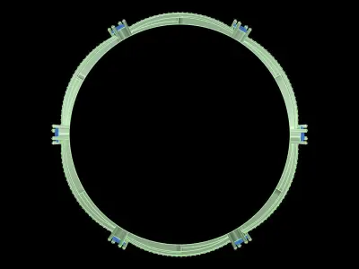 Yellow gold diamond Bangle-PBG-006 DIA 3D print model