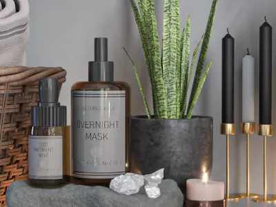 bathroom accessories 09 3D model