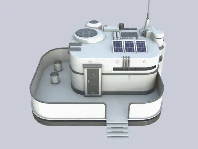 Scifi house Low-poly 3D model buy