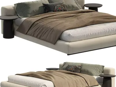 Flexform Groundpiece Bed 3D model
