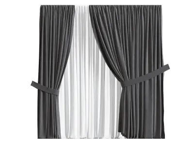Curtain set 02 3D model
