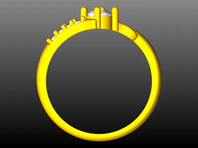 Ladies Ring 3D print model 2