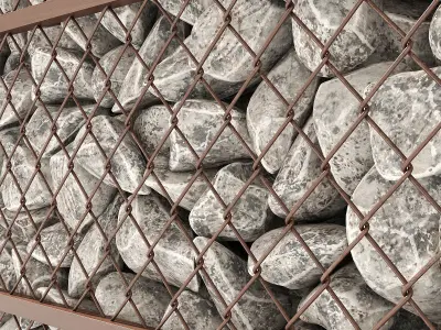 Gabion stone big 3D model