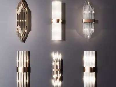 Modern lamp 3D model 6