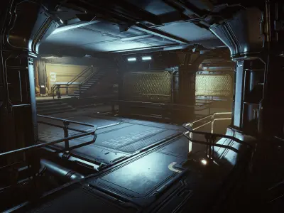 JUPITER - Sci-Fi Modular Environment UE Kit  Low-poly 3D model