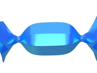 blue Wrapped Candy 3D model