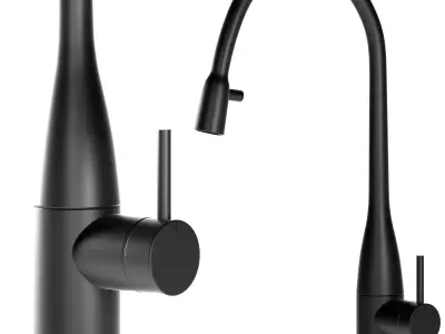 KWC EVE Lever mixer Pull out aerator covered 3D model