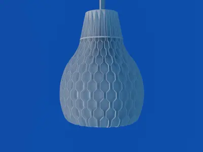 Lampshade  NATURE HEX  table or pendant lamp - E27 mount 3Dprint 3D print model