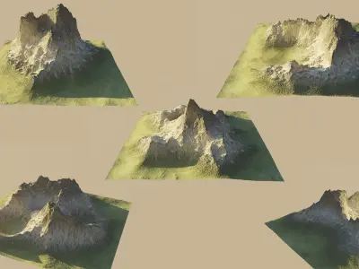 Complete Dolomites Mountain Pack 3D model