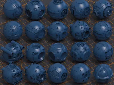 Mech Warrior Hard Surface Kitbash 8 of 20 3D model