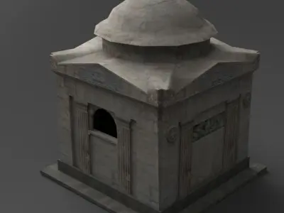 Crypt Low-poly 3D model