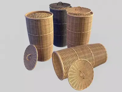 Basket 8 Low-poly 3D model