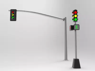 Street Traffic light 3D model