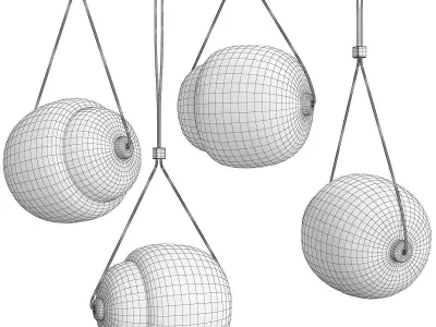 Minimalista LED Pendant Light Low-poly 3D model