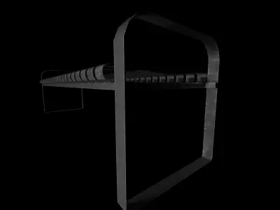 metal bench Low-poly 3D model order