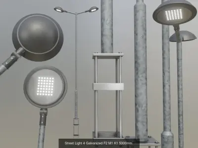 Street Light 4 Galvanized Package