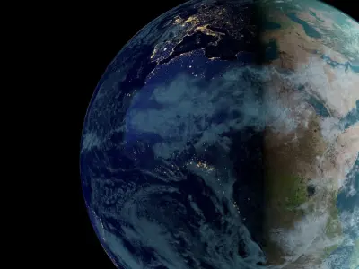 Earth Realistic Light 3D model