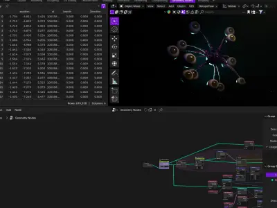 Alien Eyeball Creature by geometry nodes 3D model