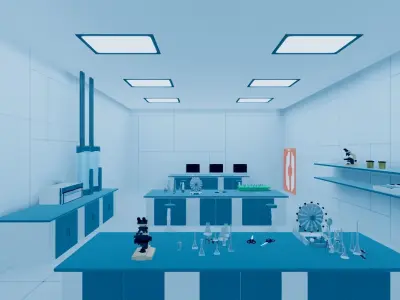 Sci-Fi Lab Environment Pack Low-poly 3D model