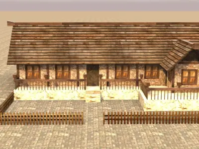 Medieval house sixteen 19 Low-poly 3D model
