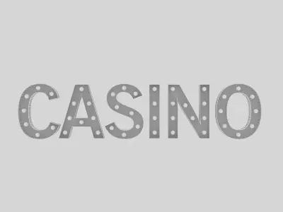 Casino Sign With Bulb 3D model