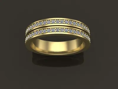 Double Stack Diamond Infinity Band Mix Size 3D print model