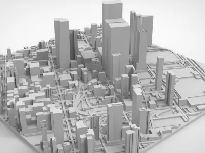Cityscape New York USA fragment city 3D model get