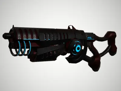 Futuristic Rifle 03 Low-poly 3D model