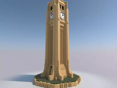 Beirut Clock Tower Landmark - Parliament of Lebanon 3D model