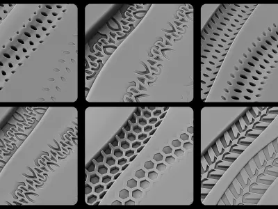 Tyre Tracks Alphas Pack Vol1 3D model