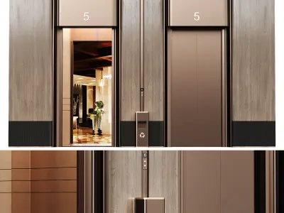 Elevator Lobby Design Low-poly 3D model