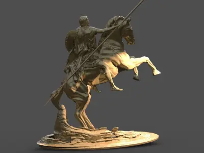 Roman Emperor sculpture 3D model