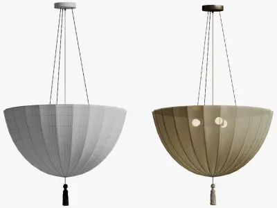 Josef Hoffmann and the Wiener Werkstaette Fabric Pendant 3D model