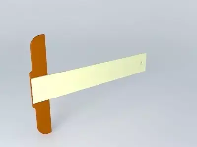Ruler orange and door handle Free 3D model