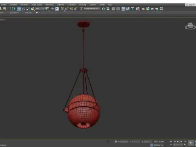 Atrio 3 Light Pendant Light Low-poly 3D model