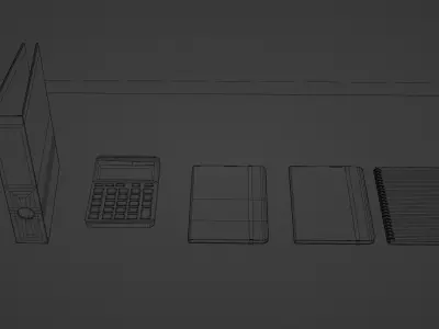 Office Props Low-poly 3D model
