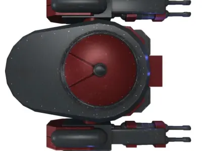 Turret-drone sci-fi low poly Low-poly 3D model