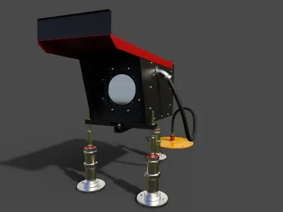 Papi Low-Poly gas pump with hose Low-poly 3D model