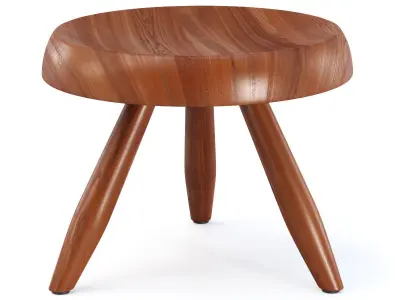 Tabouret Berger by Charlotte Perriand  Low-poly 3D model