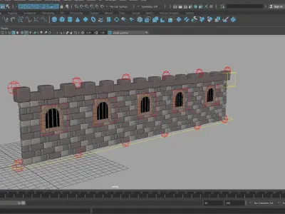 Cartoony Wall Rig Low-poly 3D model