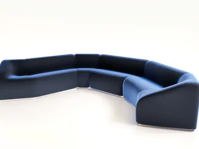 Realistic modern sofa 3D model