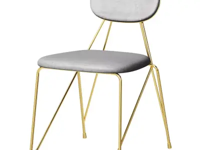 Alices chair is light grey 3D model