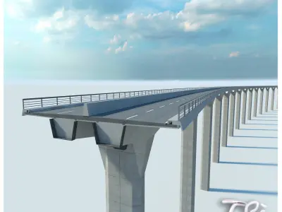 HIGHWAY VIADUCT SECTION 3D model
